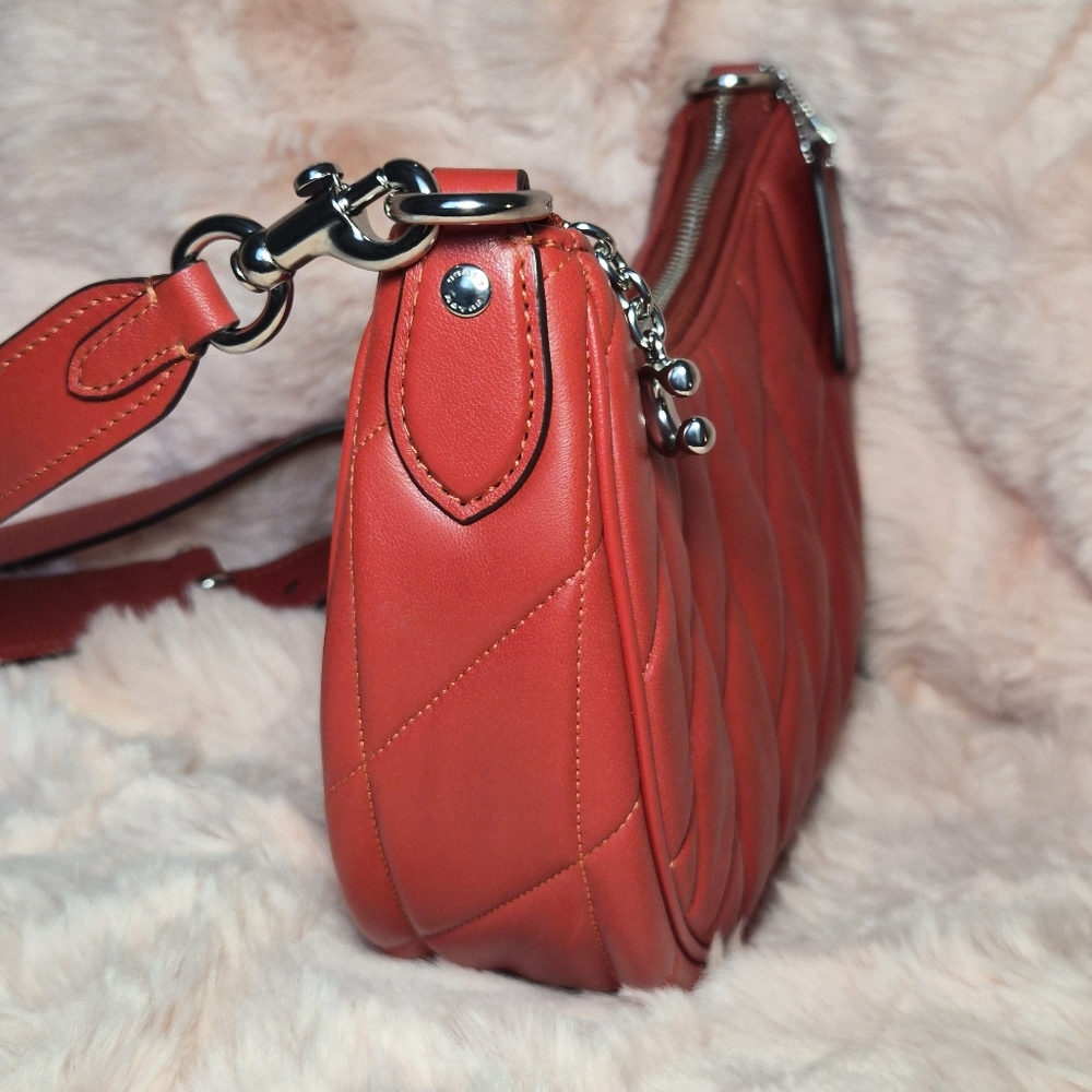 Coach Mira Red Quilted Leather Shoulder Bag NEW - Picture 12 of 16